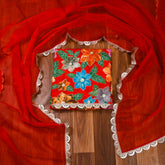 Crepe Red Unstitched Suit